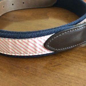 Vineyard Vines Pink Stripped Belt